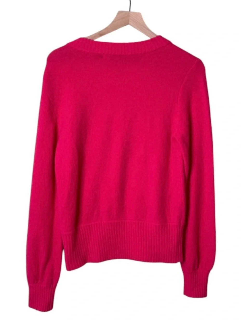 J.‎ Crew Merino Wool Alpaca Button Detail Sweater Supersoft Yarn Pink Size Small